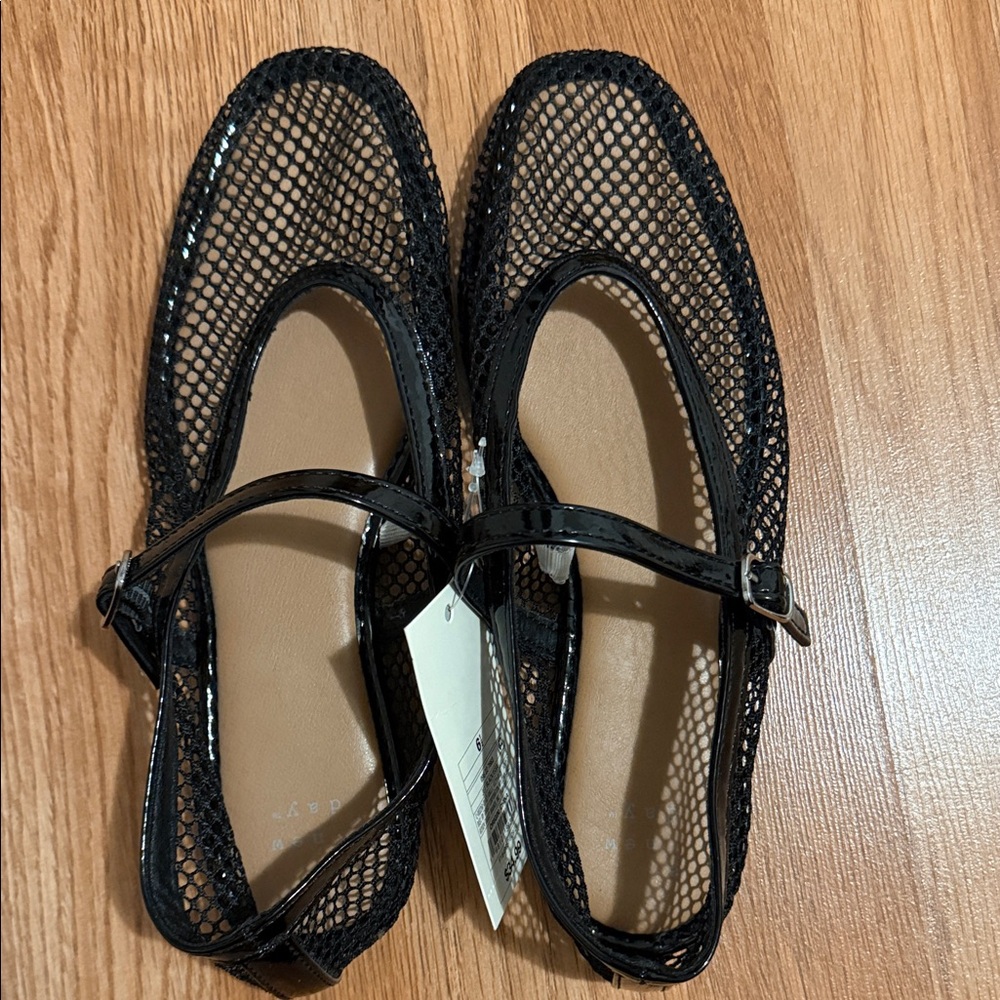 A New Day - Black Mesh Women's Flats 6.5